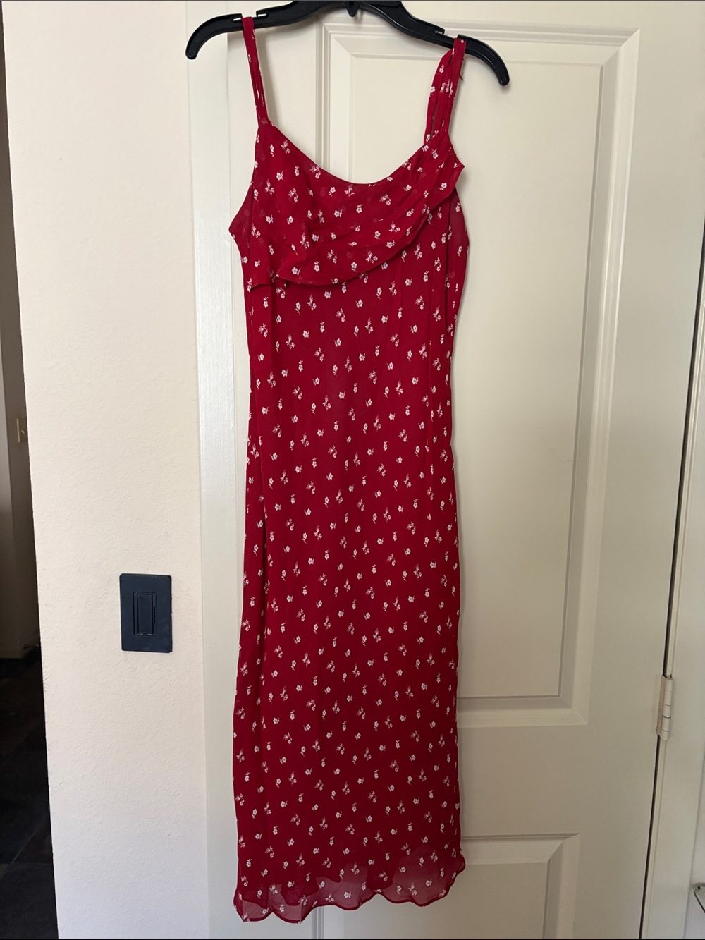 Ralph Lauren Red Floral Maxi Slip Dress